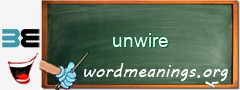 WordMeaning blackboard for unwire